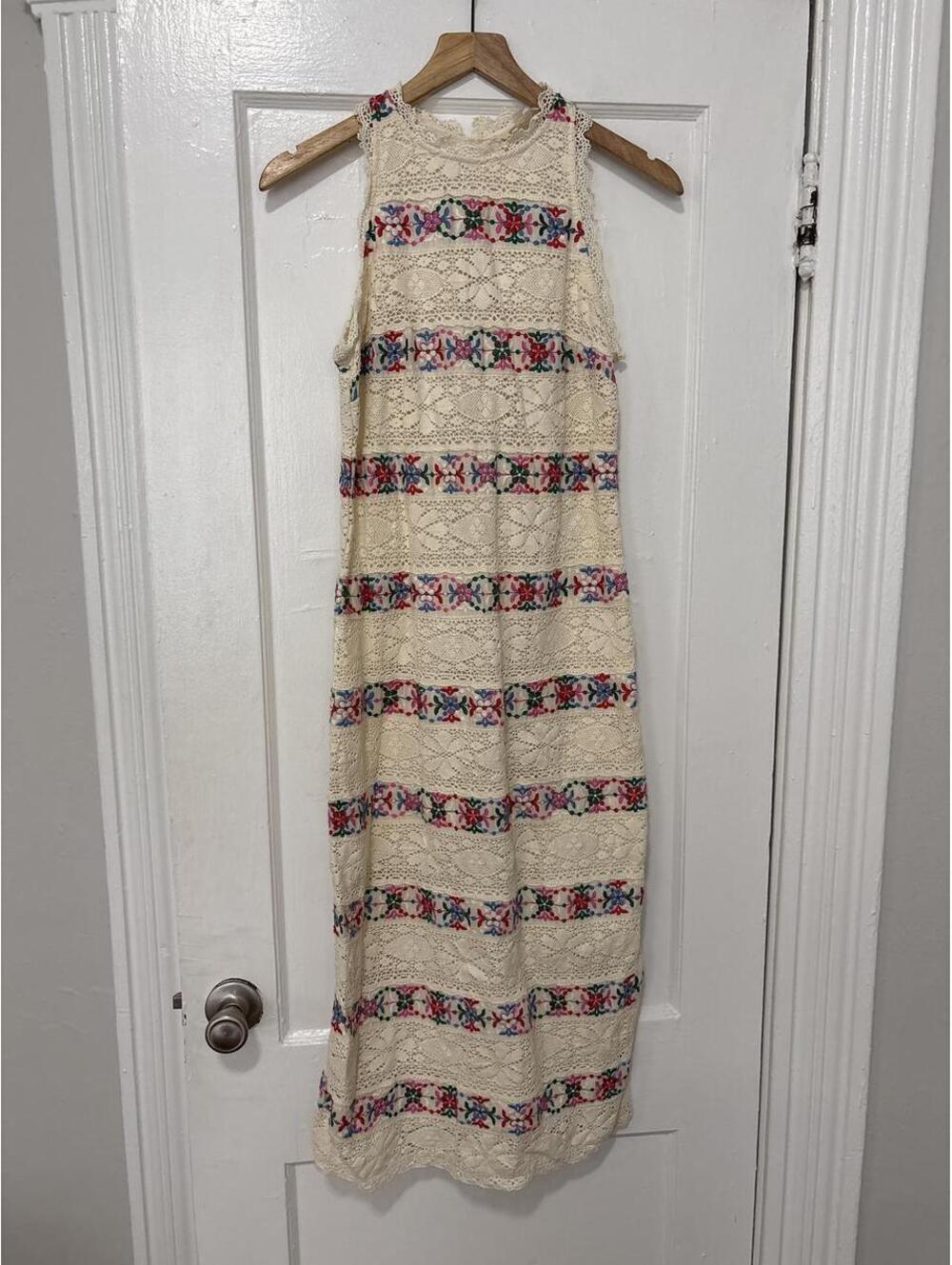 Sézane Women's Cream and Multi Dress